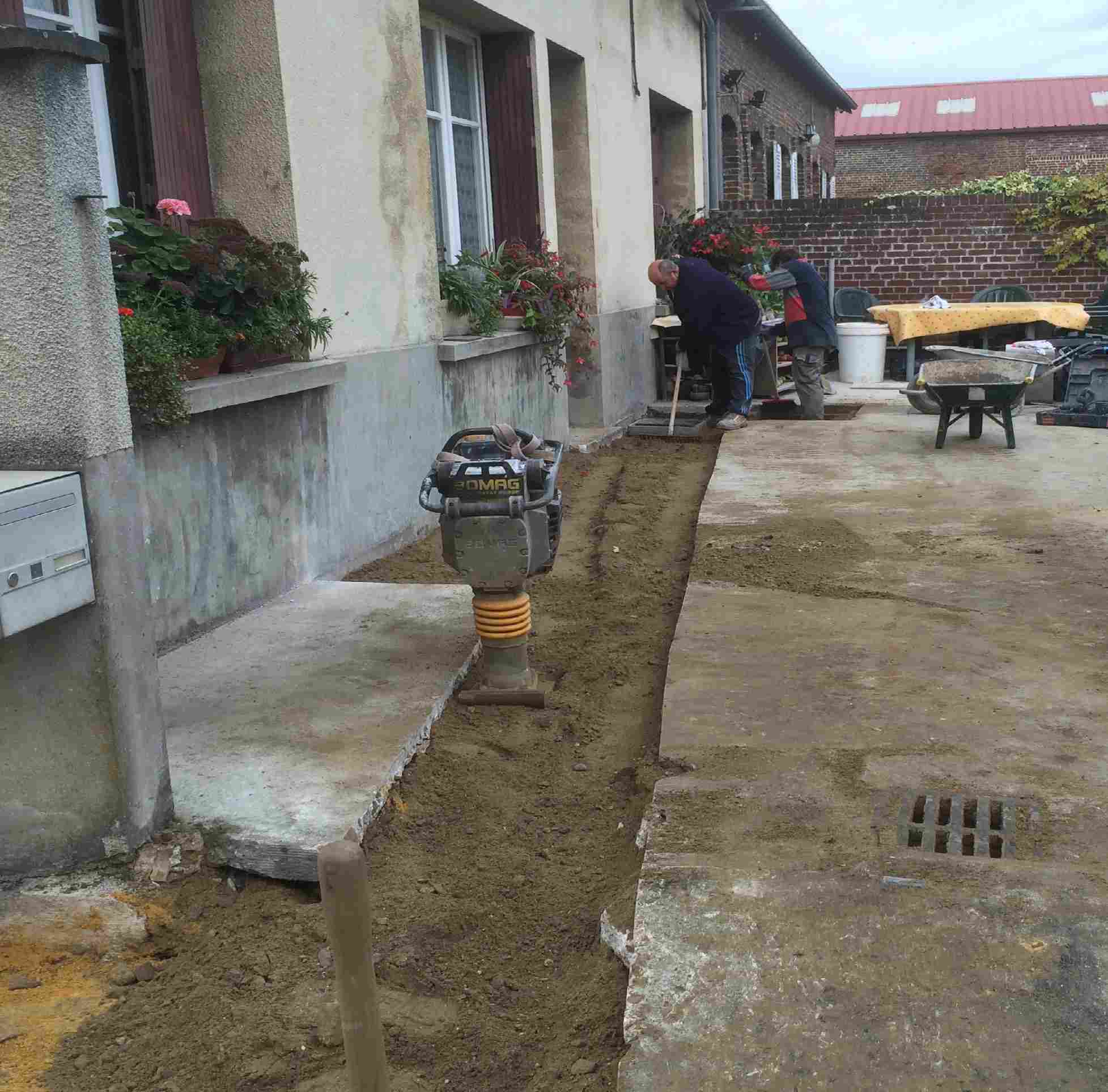 Tout à l'égout saignée travaux maison