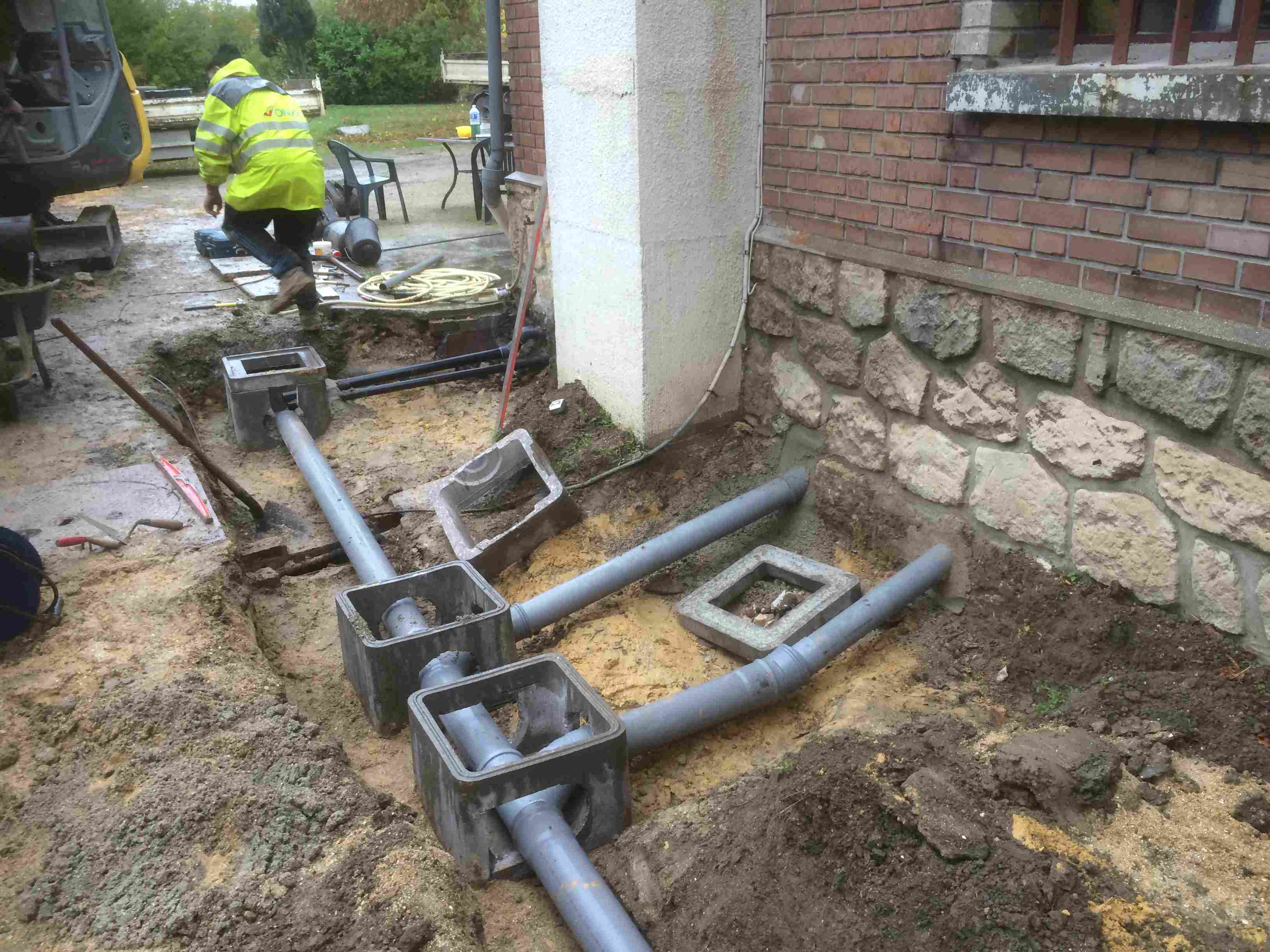 Tout à l'égout canalisations extérieur