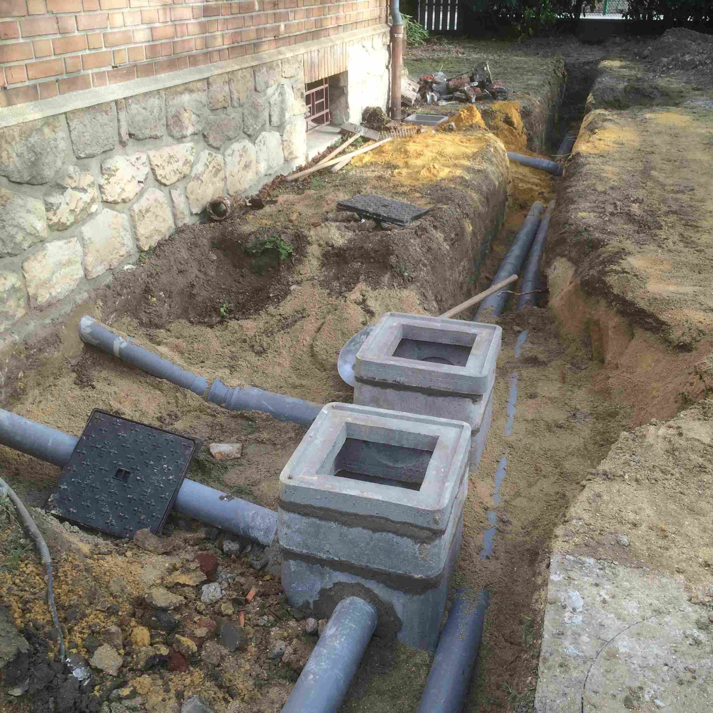 Tout à l'égout canalisations extérieures maison