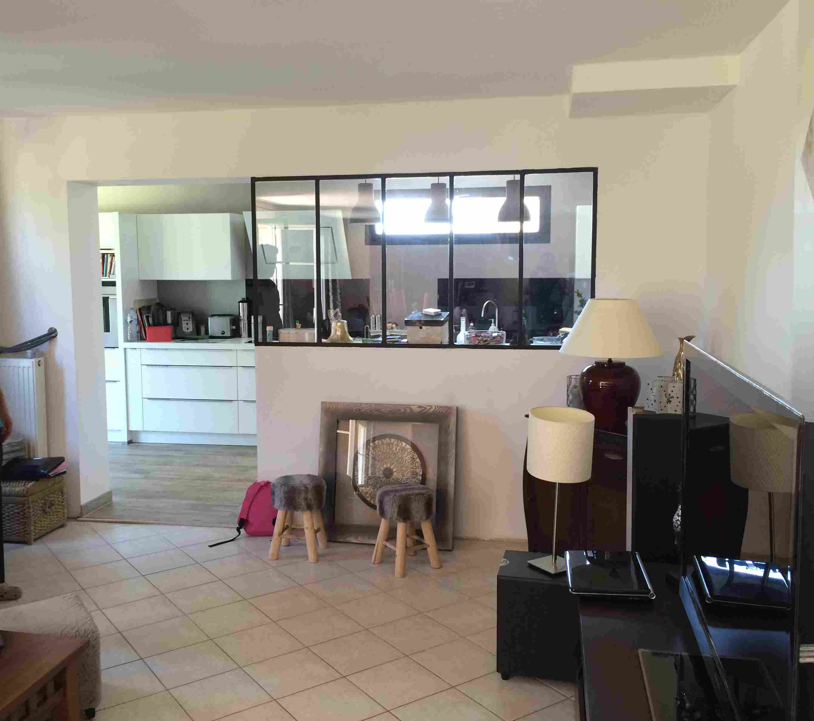 Saint Witz rénovation cuisine verrière